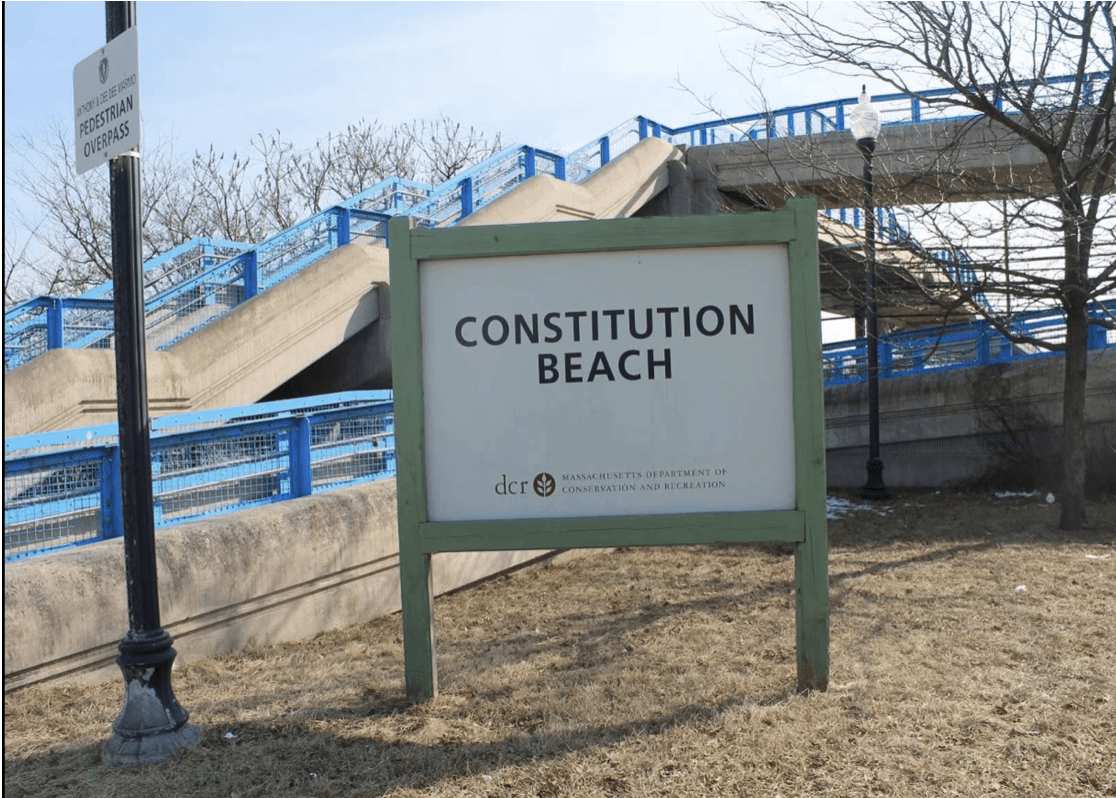 Photo of the Constitution Beach sign