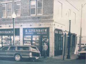 Exterior image of H Levenbaum office from mid 20th century